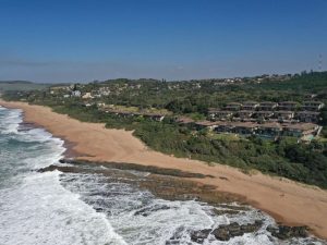 Drone Shot of Sovereign Sands luxurious beach Holiday Villa