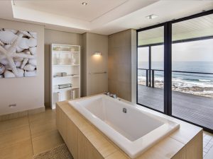 Bathroom at Sovereign Sands the luxurious beach Holiday Villa on the North Coast. This 8 sleeper is the epitome of self-catering excellence, a perfect holiday home.